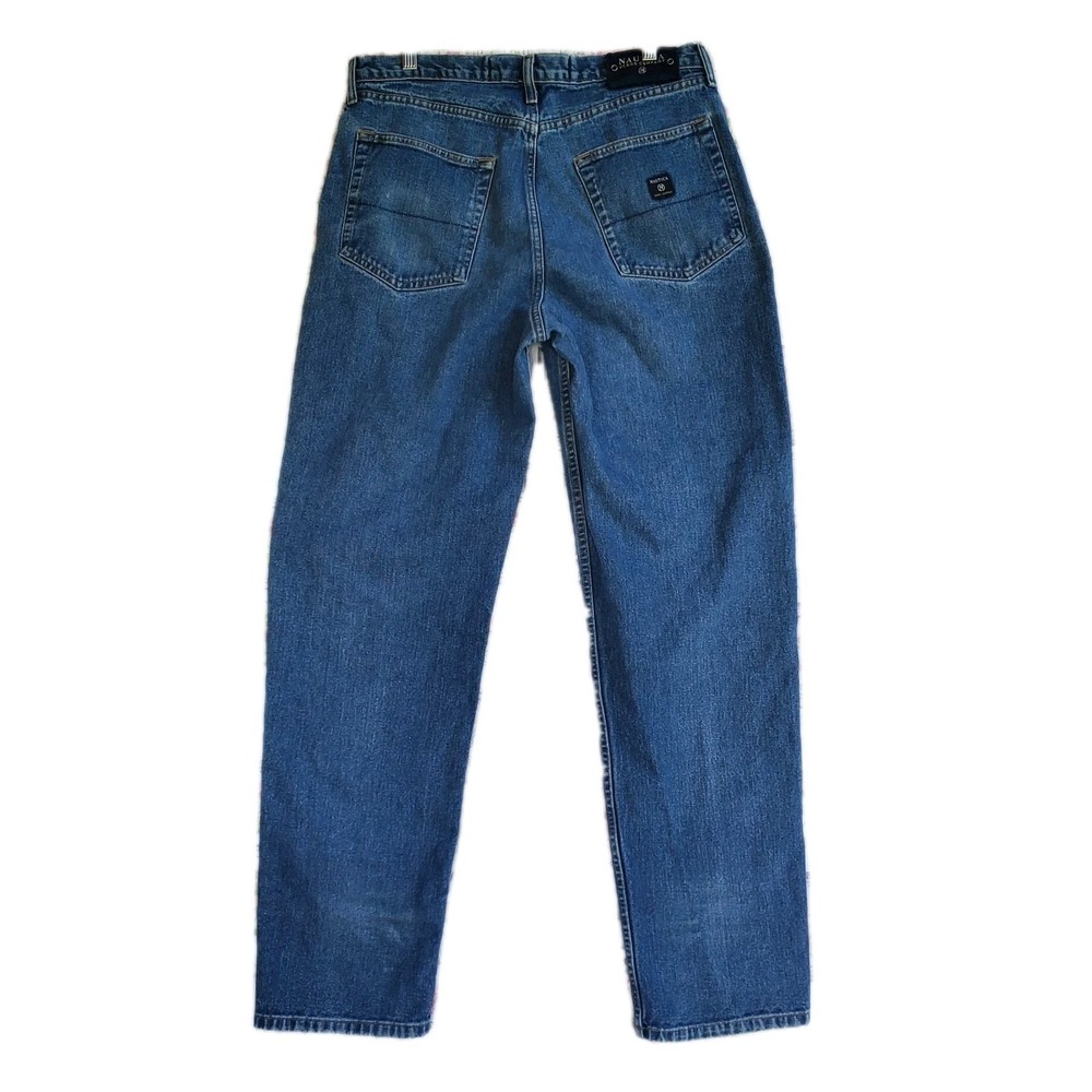 Vintage Nautica Mens Blue Jeans Relaxed Easy Fit Skater Denim Size 36x34